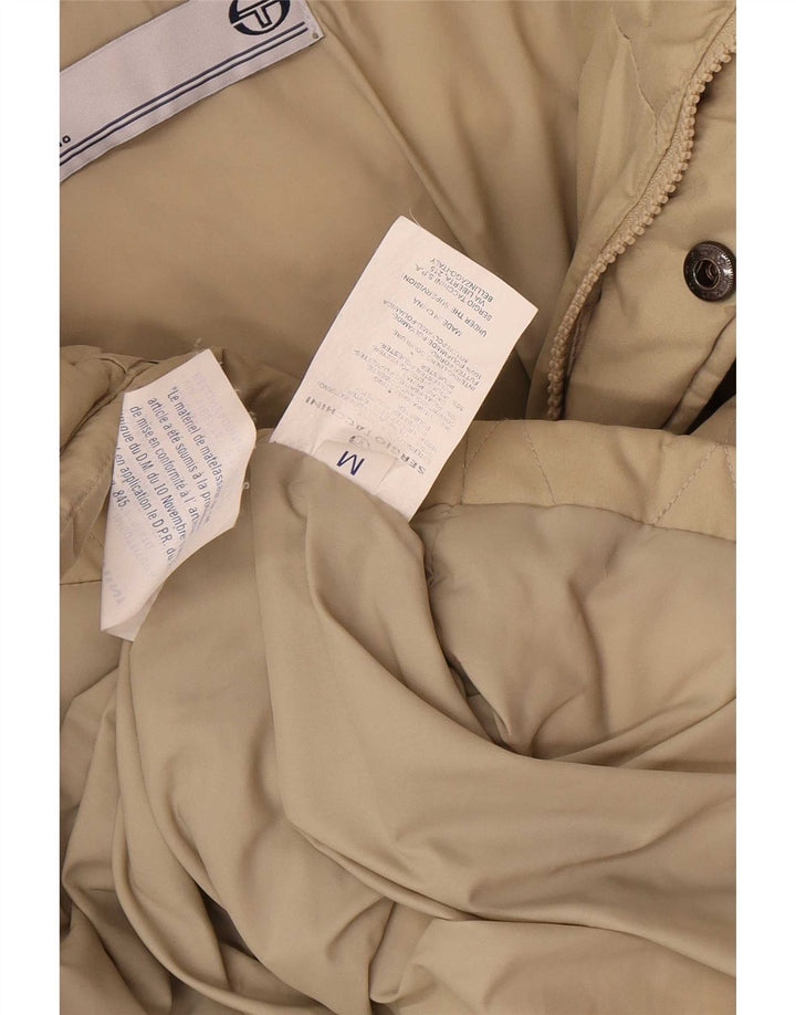 Sergio Tacchini Chaqueta acolchada con capucha para hombre UK 38 Poliéster beige medio