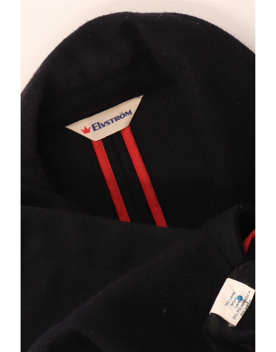 Elvstrom Chaquetón para hombre UK 42 XL Lana azul marino