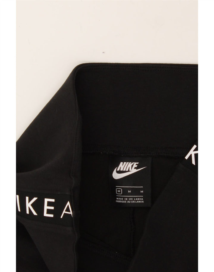 NIKE Womens Graphic Sport Shorts UK 14 Medium  Black Vintage Nike and Second-Hand Nike from Messina Hembry 
