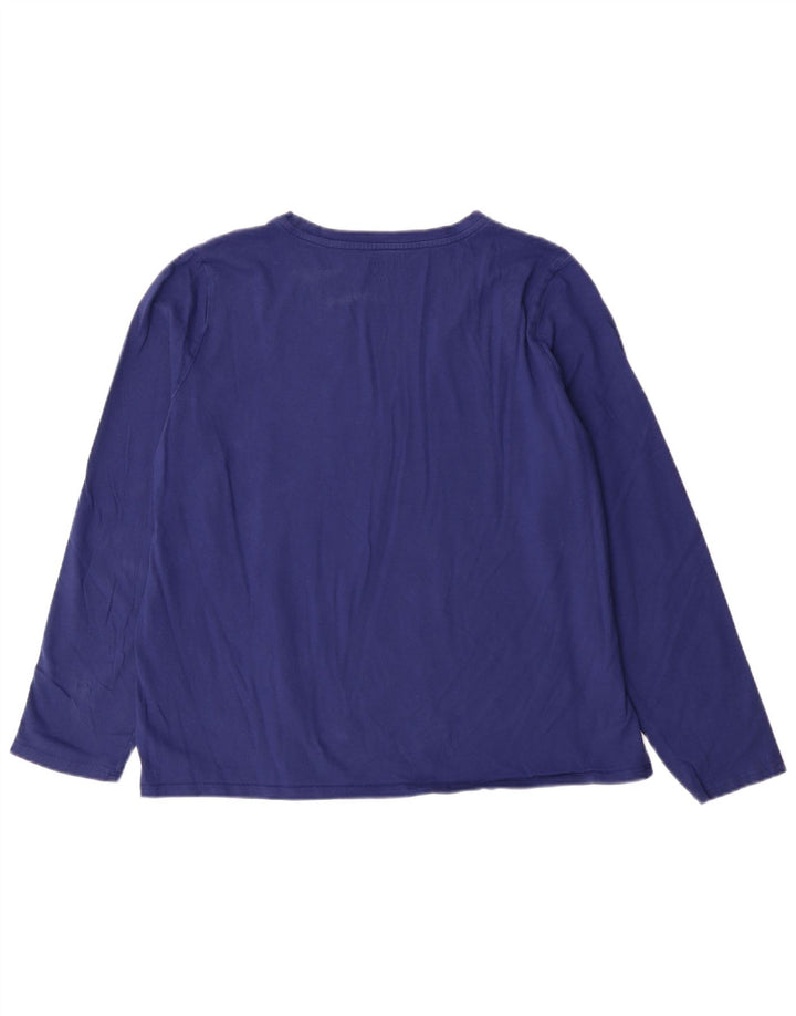 L.L.Bean Top gráfico para mujer de manga larga UK 46 Grande Azul