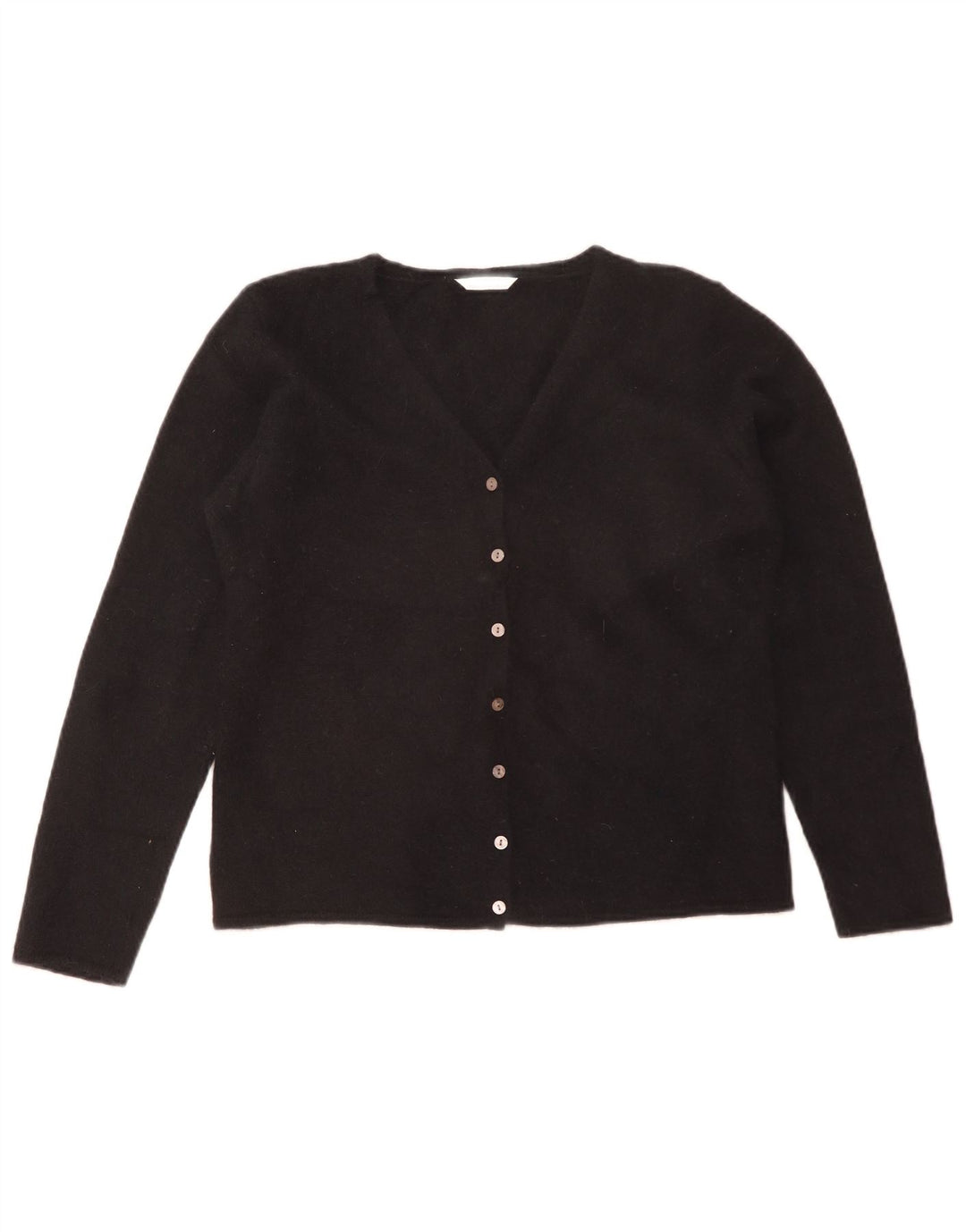 Marks & Spencer Suéter tipo cárdigan para mujer UK 46 Large Black Angora