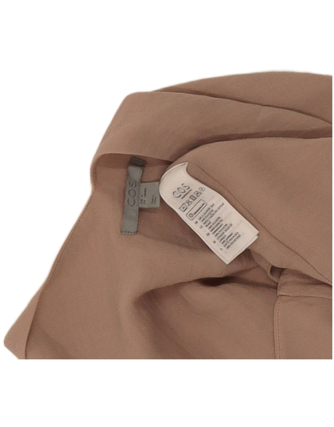 Cos Vestido largo sin mangas para mujer EU 34 XS Beige Poliéster