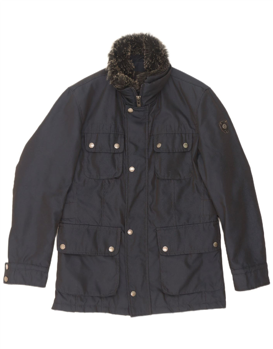 Wampum Chaqueta utilitaria para hombre UK 38 Medium Azul marino Poliéster