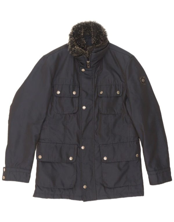 Wampum Chaqueta utilitaria para hombre UK 38 Medium Azul marino Poliéster