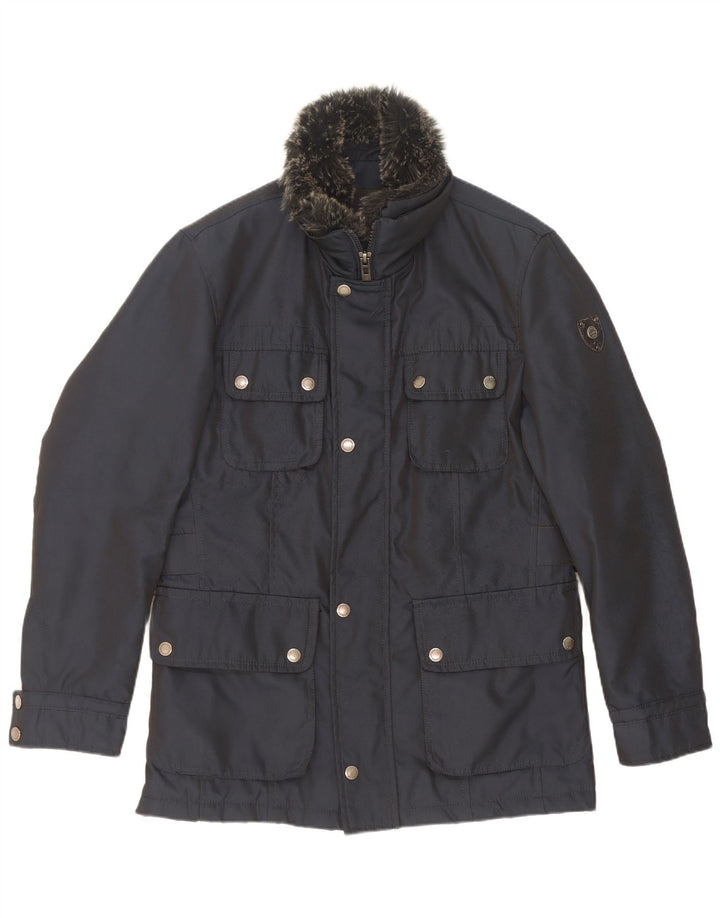 Wampum Chaqueta utilitaria para hombre UK 38 Medium Azul marino Poliéster