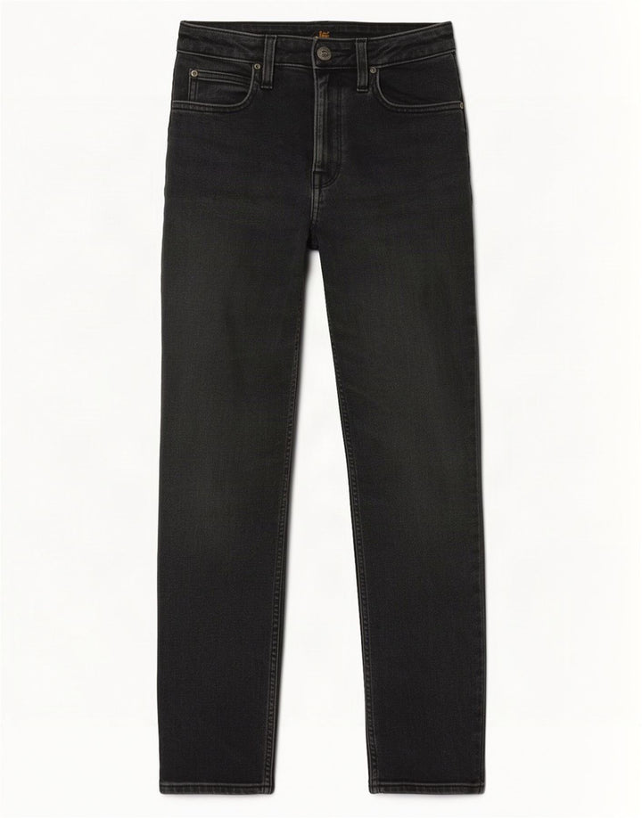 Vaqueros Lee Carol Rectos Mujer W27 L27 Algodón Gris