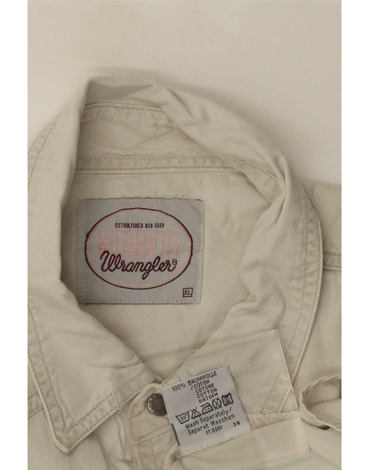 Wrangler Camisa Vaquera Hombre XL Algodón Beige