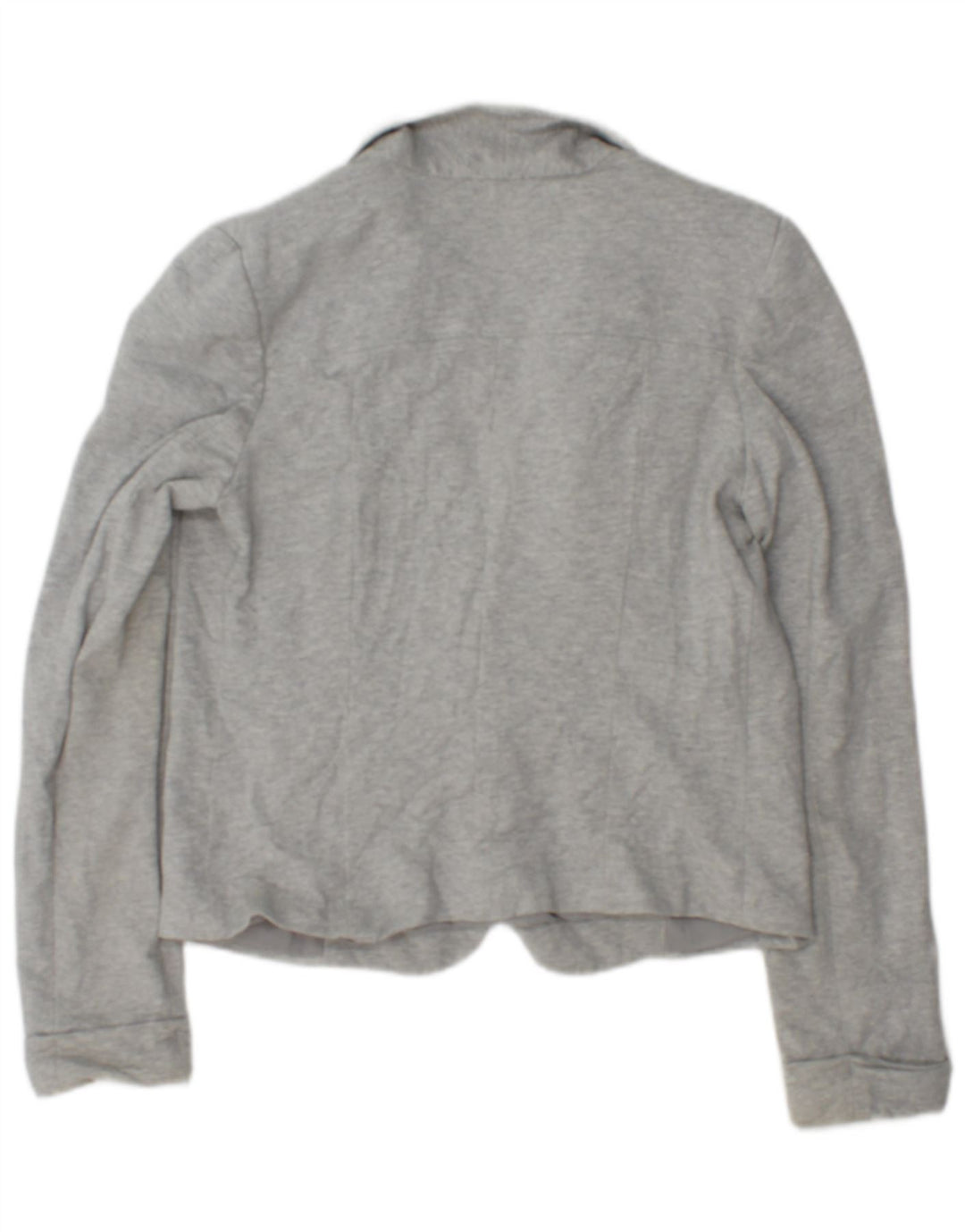 Zara Chaqueta Blazer De 1 Botón para Mujer Reino Unido 44 Grande Algodón Gris