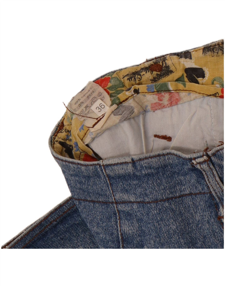 Falda vaquera con cremallera para mujer IT 44 Medium W30 Algodón azul