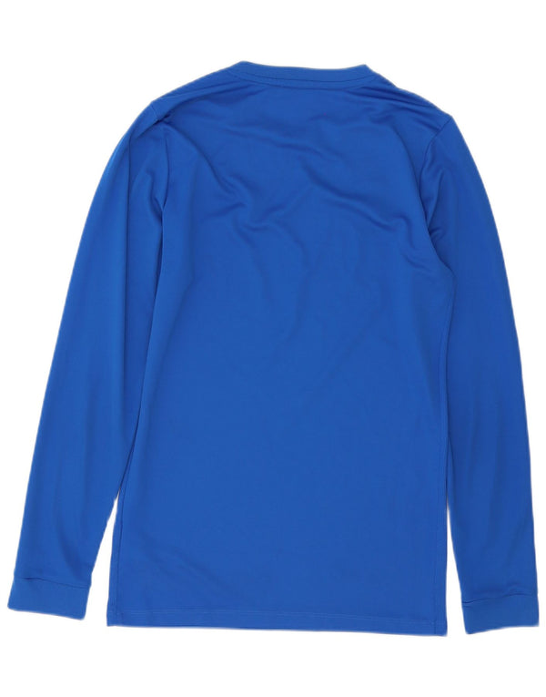 Nike Mens Dri Fit Top manga larga poliéster azul pequeño