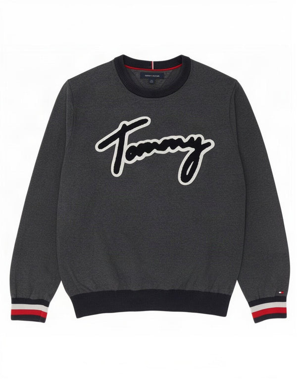 Tommy Hilfiger Sudadera Gráfica para Hombre Jumper Large Gris Algodón