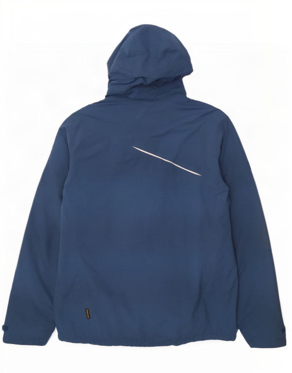 Jack Wolfskin Chaqueta cortavientos con capucha para hombre UK 40/42 Large Azul marino