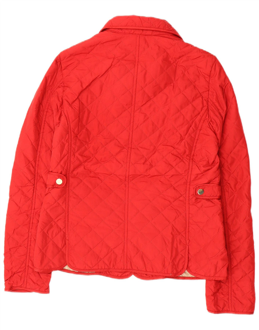 ZARA Chaqueta Acolchada Mujer UK 40 Mediano Rojo Poliéster