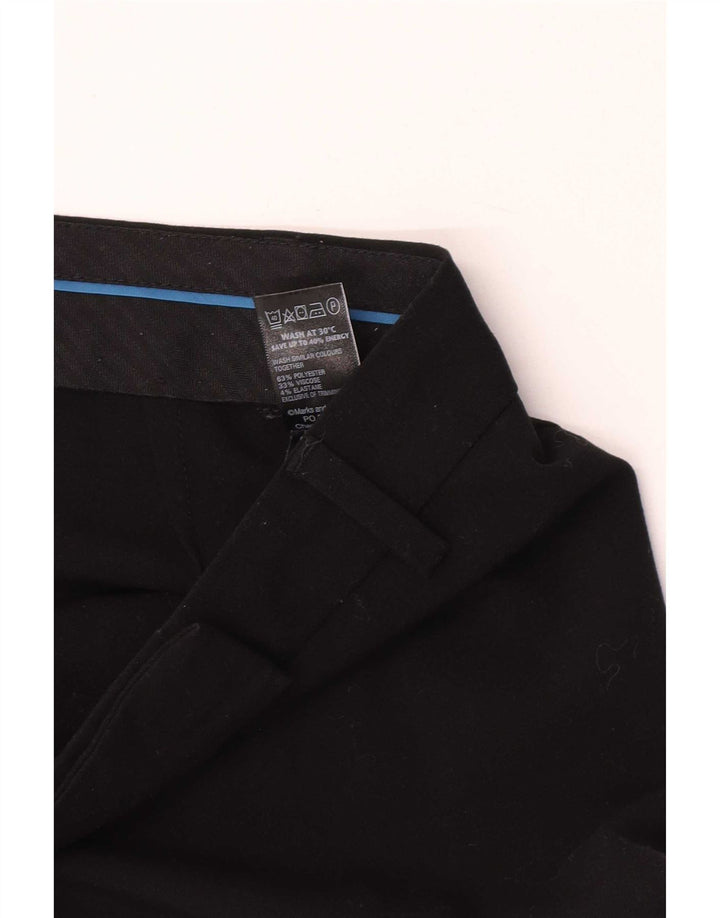 Marks & Spencer Pantalones de traje con corte de bota para mujer UK 10 Small W30 L28 Negro