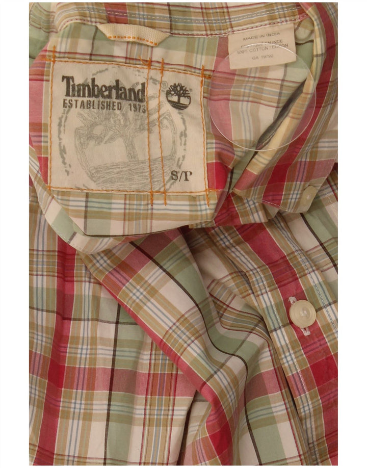 TIMBERLAND Camisa De Hombre Small Multicolor Check Cotton