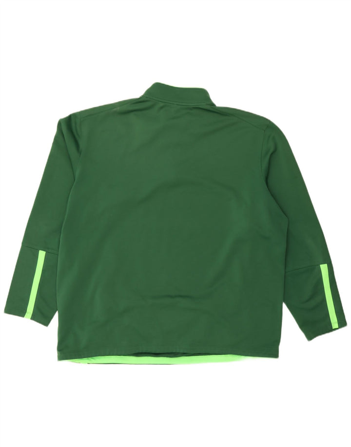 Nike - Chándal Therma-Fit con cremallera y cuello para hombre, talla 2XL, poliéster verde