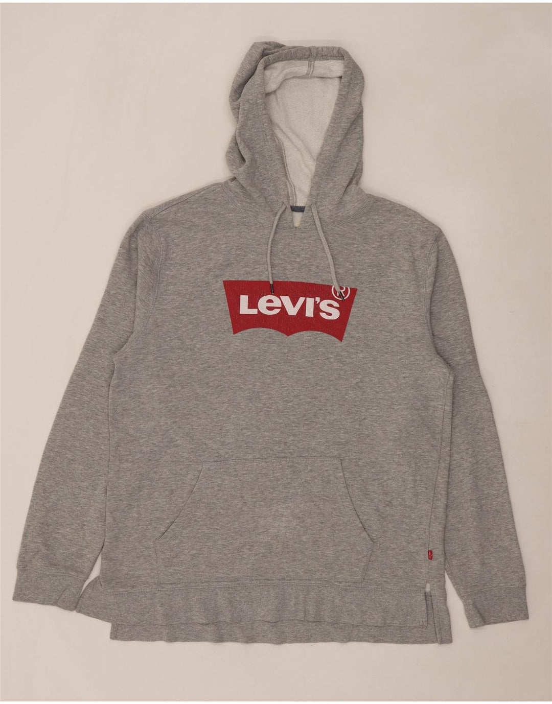 Levi's Jersey con capucha gráfica para hombre de algodón moteado gris grande