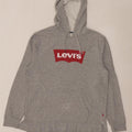 Levi's Jersey con capucha gráfica para hombre de algodón moteado gris grande