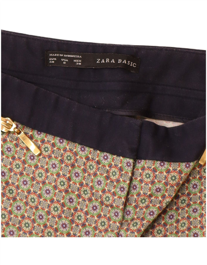Zara Mujer Pantalones Cortos EU 40 Medium W30 L24 Multicolor Geométrico