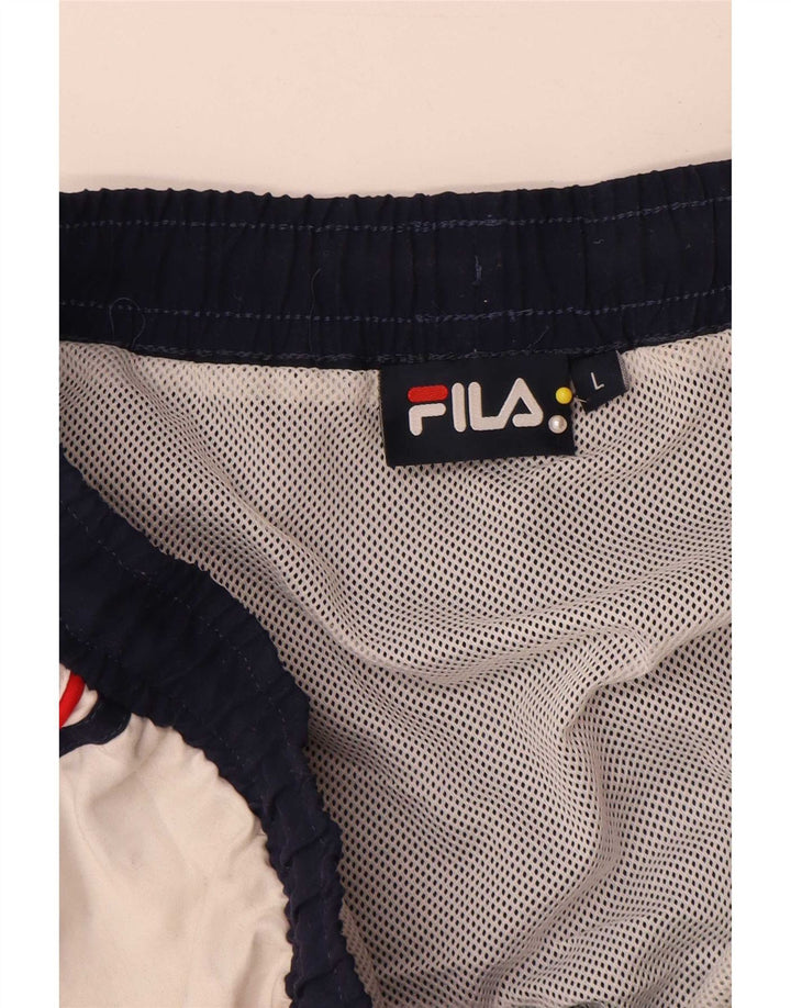 Fila - Bañador para hombre, talla grande, color azul marino, poliéster