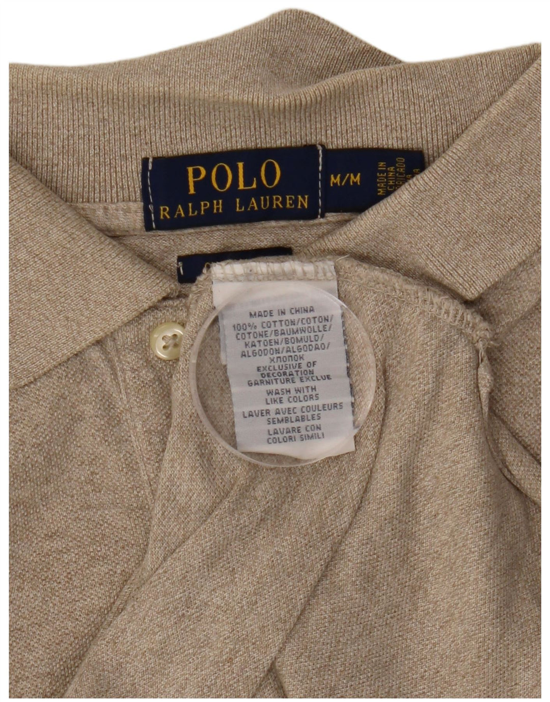Polo Ralph Lauren Polo de ajuste personalizado para hombre de algodón beige medio