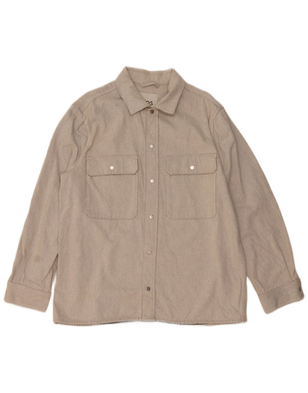Camisa de franela de corte relajado para hombre Cos Algodón beige grande