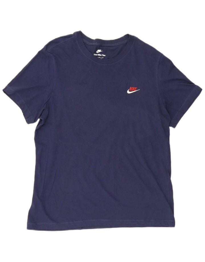 Camiseta Nike Hombre Top Grande Azul Marino Algodón