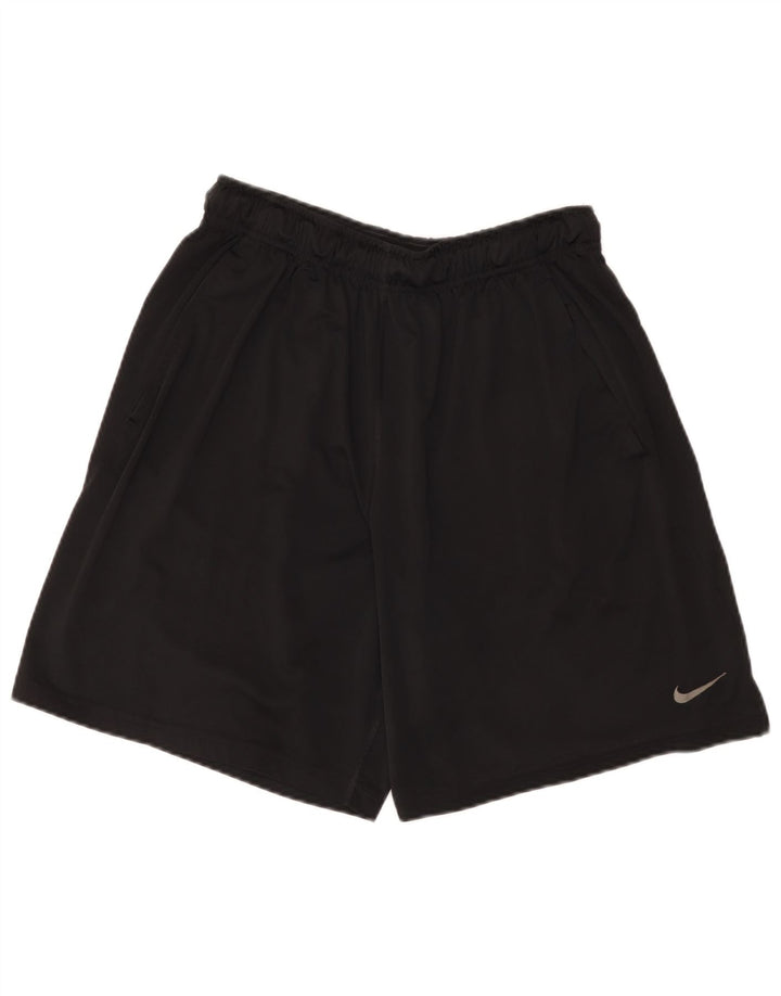 Nike Pantalones Cortos Deportivos Dri Fit para Hombre Grande Negro Poliéster