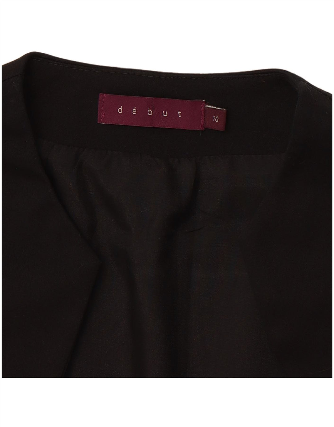 DEBUT Womens Bolero Jacket UK 10 Small Black Cotton