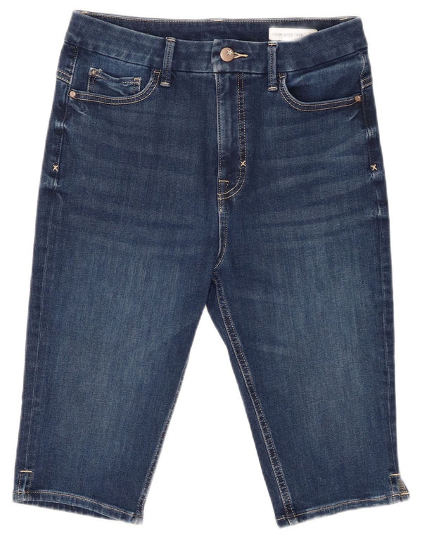 Marks & Spencer Pantalones cortos vaqueros para mujer UK 12 Medium W32 Algodón azul