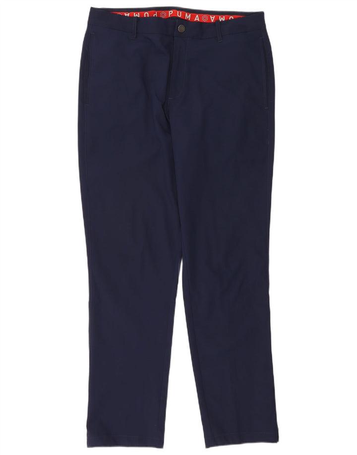 Puma Pantalones chinos ajustados para hombre W34 L32 Poliéster azul marino