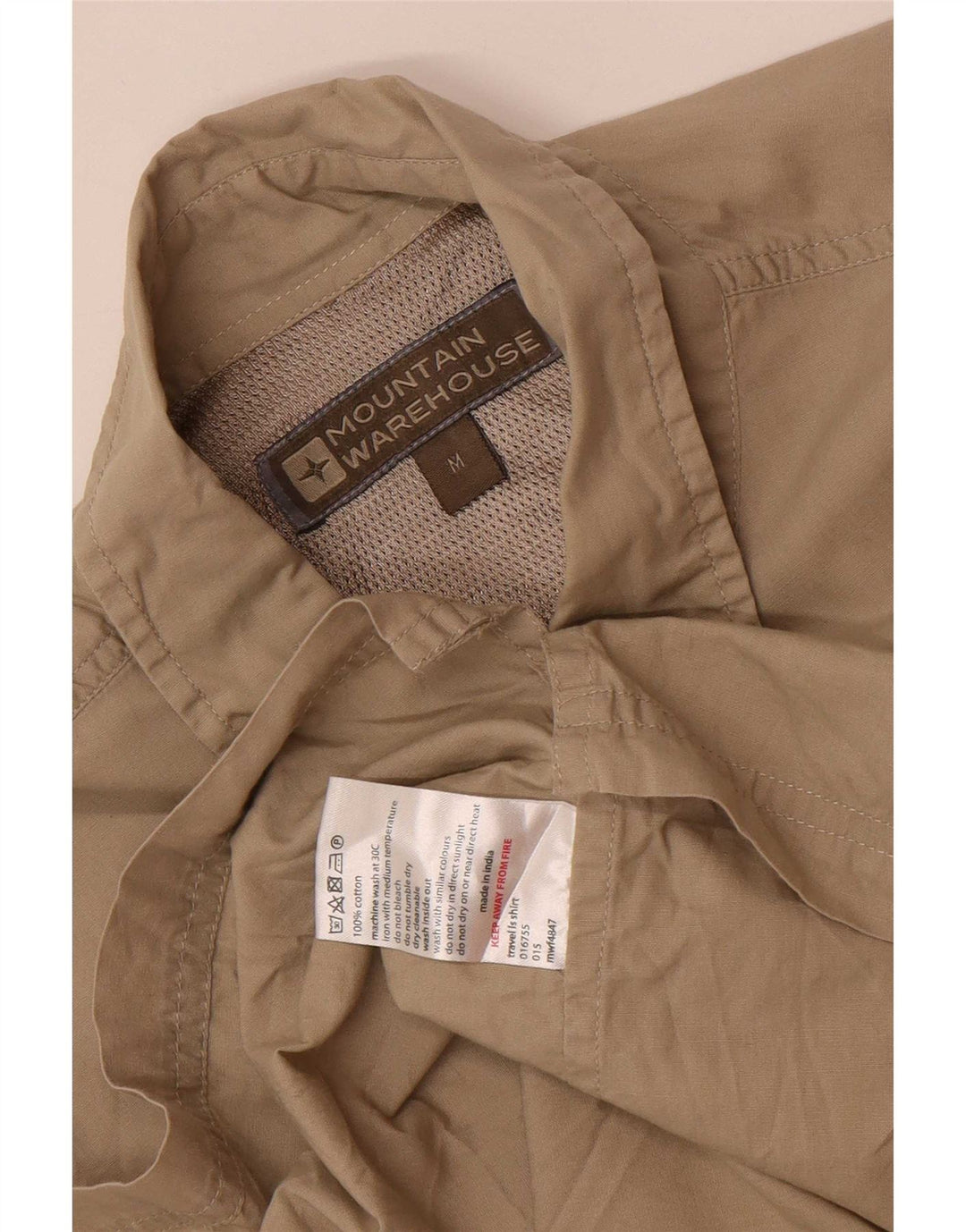 Camisa de corte regular para hombre de algodón caqui medio de Mountain Warehouse