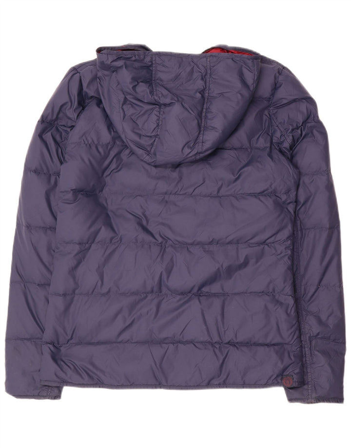 FAT FACE Chaqueta acolchada con capucha para mujer UK 10 Small Azul marino Nylon