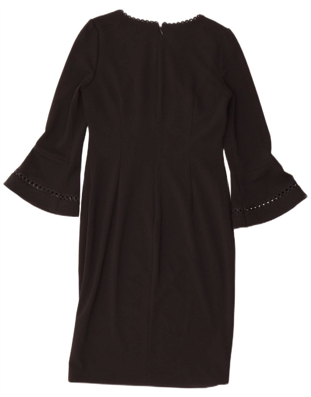 CALVIN KLEIN Vestido de manga 3/4 para mujer US 8 Mediano Negro Poliéster