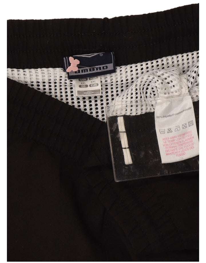 UMBRO Pantalones cortos deportivos gráficos para hombre 2XL Poliéster negro