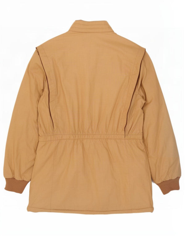 Vintage mujer reversible pana cortavientos abrigo IT 52 XL algodón beige