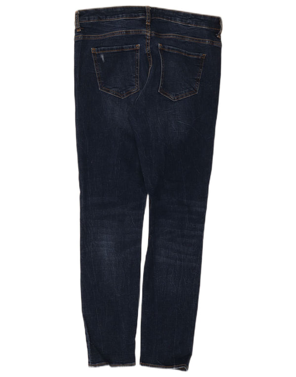 Zara Jeans Ajustados Desgastados para Mujer EU 40 Medium W30 L28 Azul