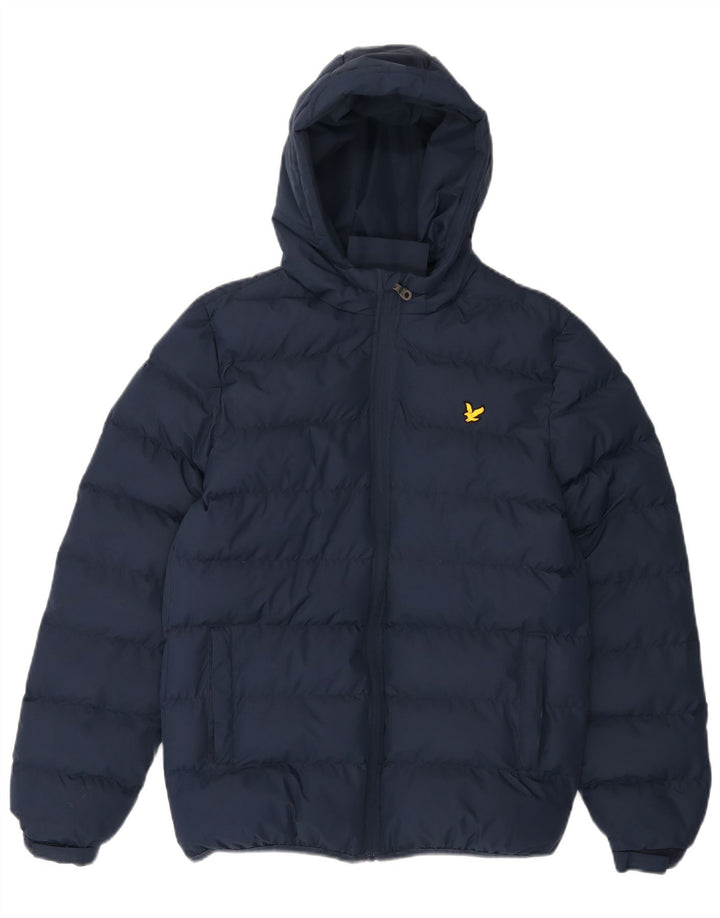 LYLE & SCOTT Chaqueta acolchada con capucha para niño 12-13 años Azul marino Poliéster