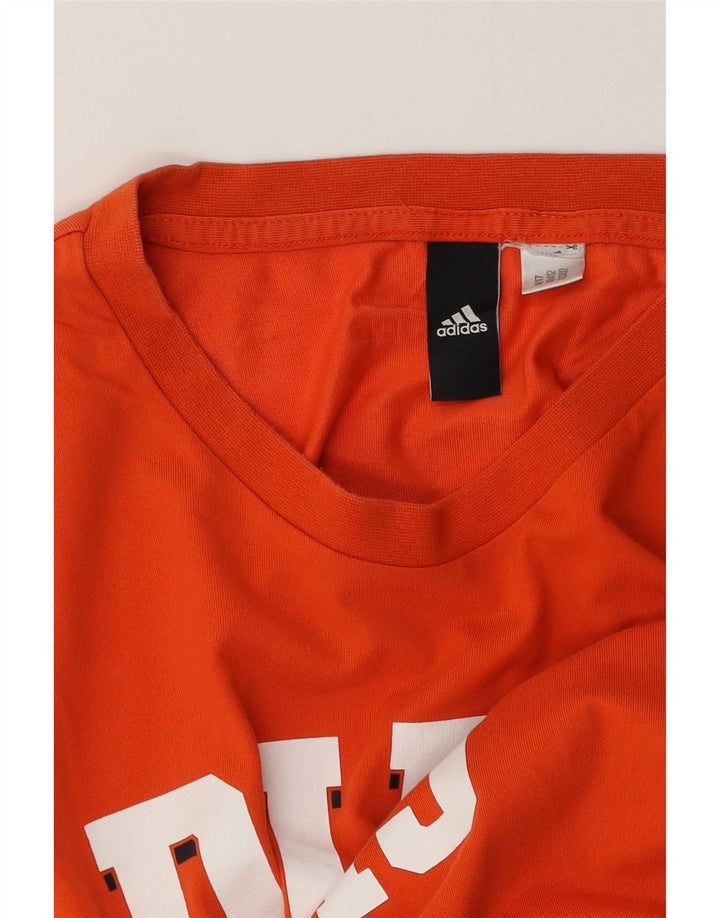 Adidas - Camiseta gráfica para hombre, talla grande, color naranja