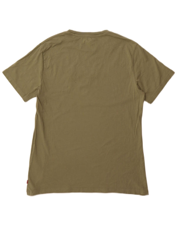 Levi's Camiseta gráfica para hombre Top Medium Khaki Cotton