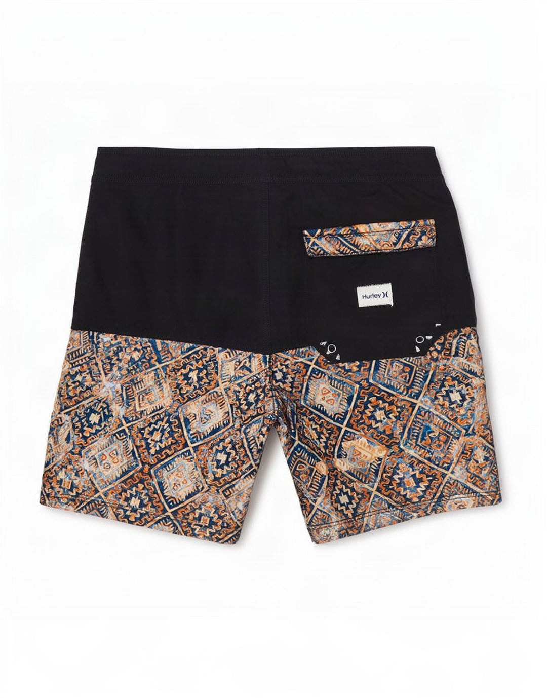 Hurley Bañador Hombre Small Negro Geométrico Poliéster