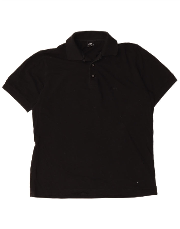 Polo Hugo Boss Hombre Algodón Negro Medio