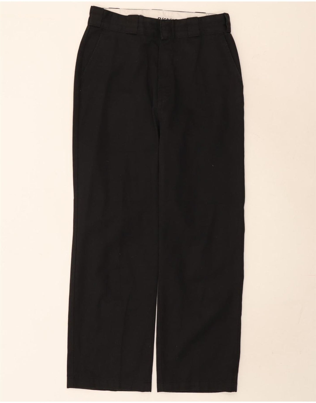 Dickies Pantalón chino recto para hombre W28 L27 Poliéster negro