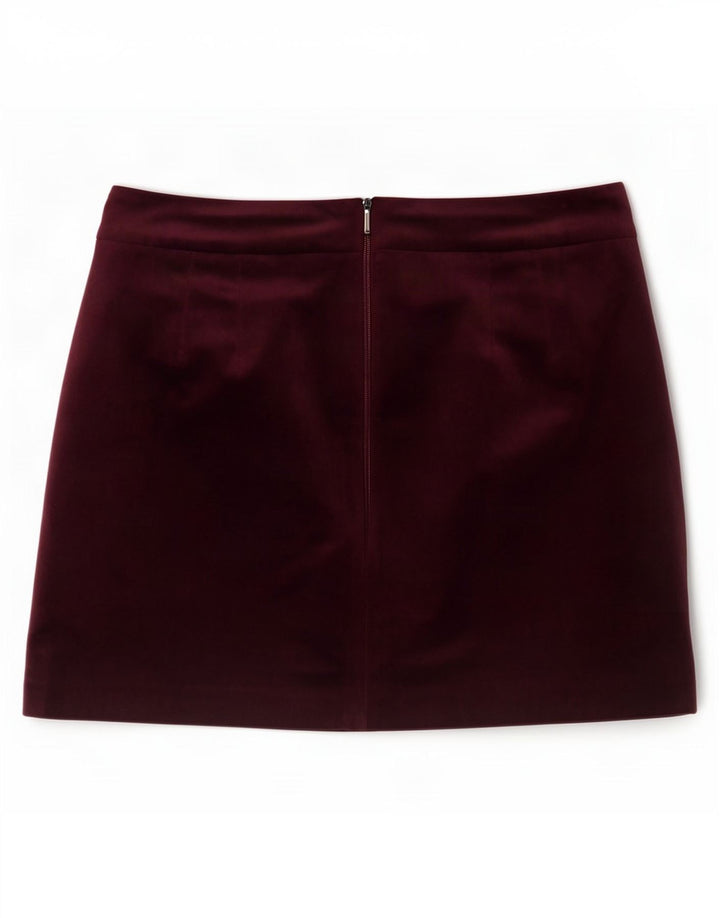 Jack Wills Minifalda para mujer UK 12 Medium W31 Poliéster burdeos