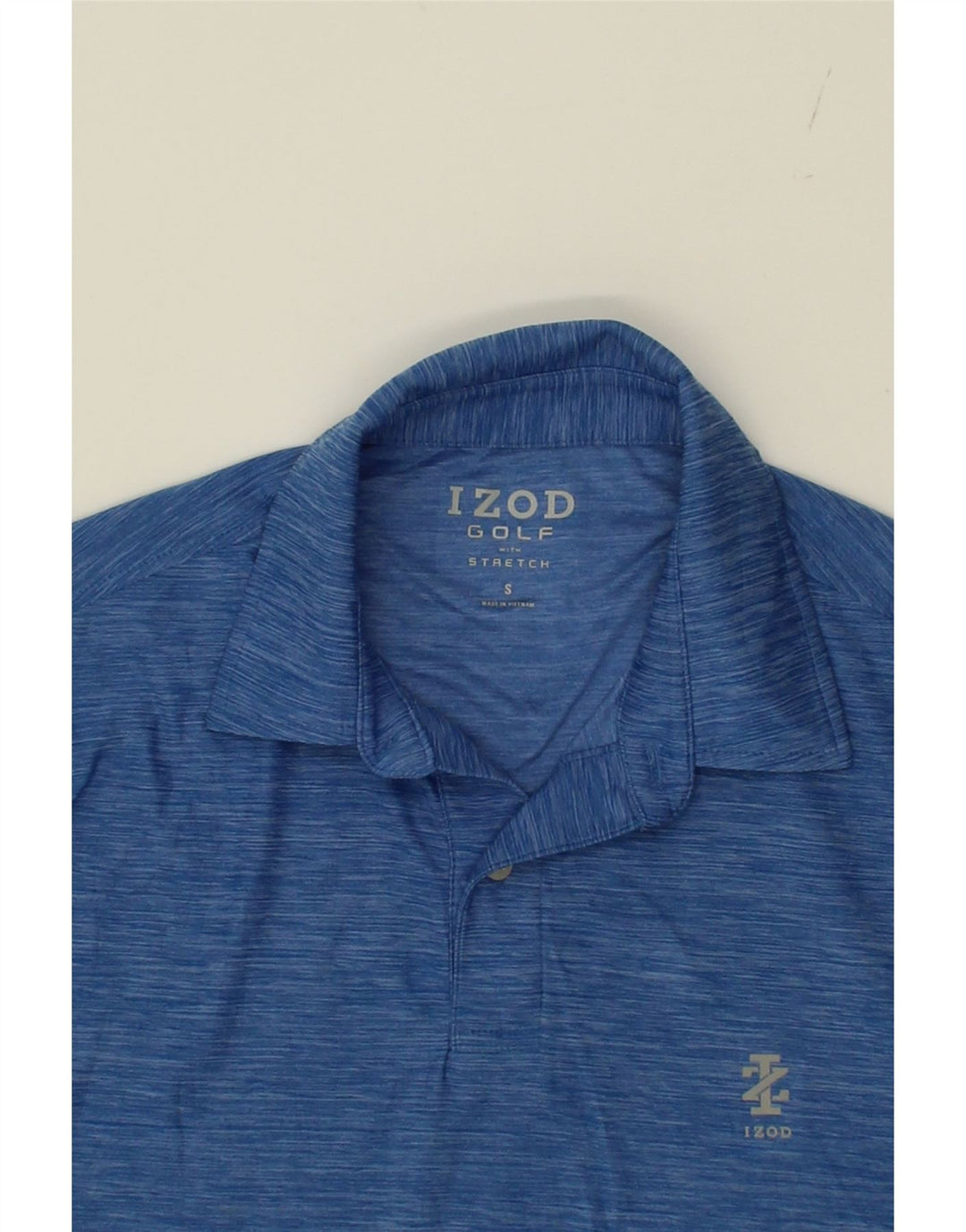 IZOD Mens Polo Shirt Small Blue Pinstripe Polyester Vintage Izod and Second-Hand Izod from Messina Hembry 