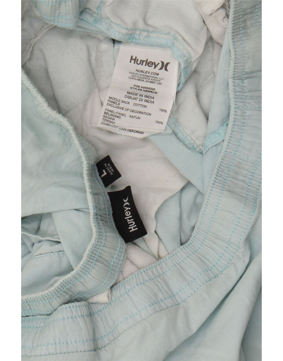 Hurley Pantalones cortos chinos para hombre grande W36 algodón azul