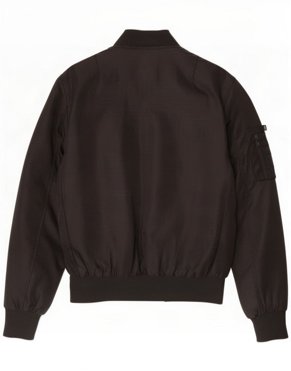 Chaqueta bomber vintage para hombre UK 38 Medium Black Nylon
