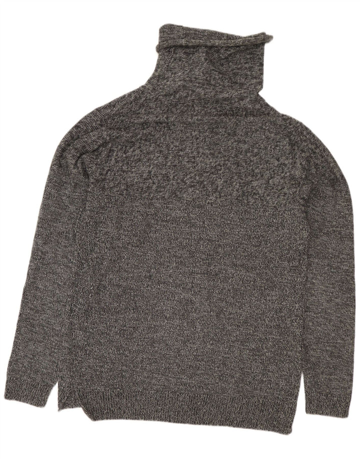 Jack & Jones Hombre Jersey De Cuello Vuelto De Algodón Moteado Gris Medio