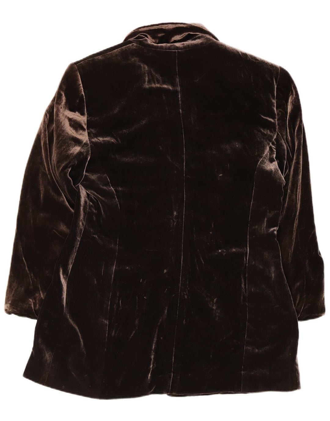 APRIORI Chaqueta Blazer de 3 Botones para Mujer UK 40 Grande Seda Marrón