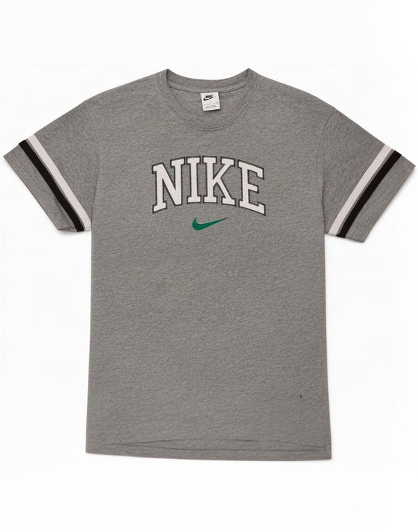 Nike Camiseta gráfica para hombre Top pequeño de algodón a rayas grises